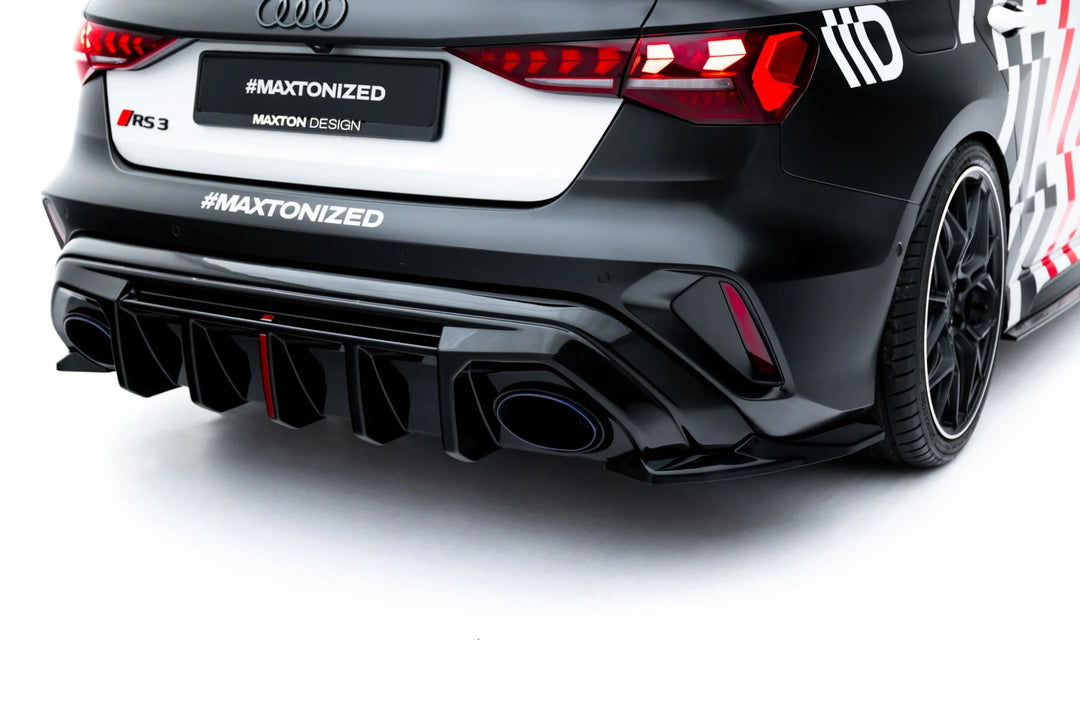 Rear Side Splitters V.1 Audi RS3 Sedan 8Y Facelift (set for valance)