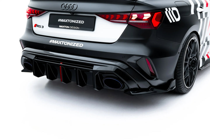 Rear Side Splitters V.2 Audi RS3 Sedan 8Y Facelift (set for valance)