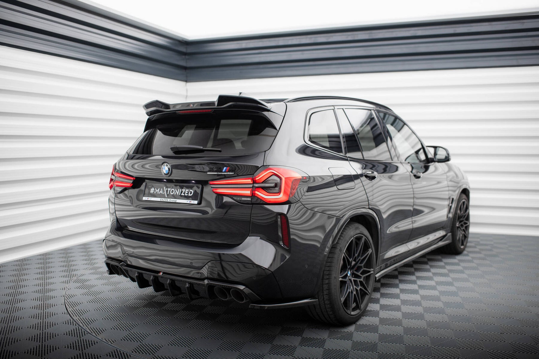 Bmw F97 Rear Rear Side Splitters V.2 BMW X3 M F97 / F97 Facelift (set for Maxton va ...