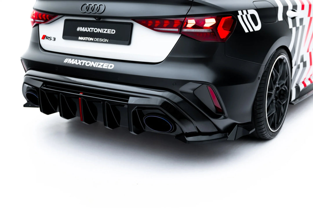 Rear Side Splitters V.3 Audi RS3 Sedan 8Y Facelift (set for valance)
