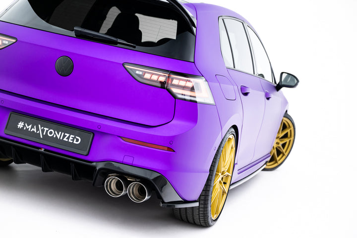 REAR SIDE SPLITTERS V.3 FOR VOLKSWAGEN GOLF R MK8 (SET FOR MAXTON VALANCE V1)