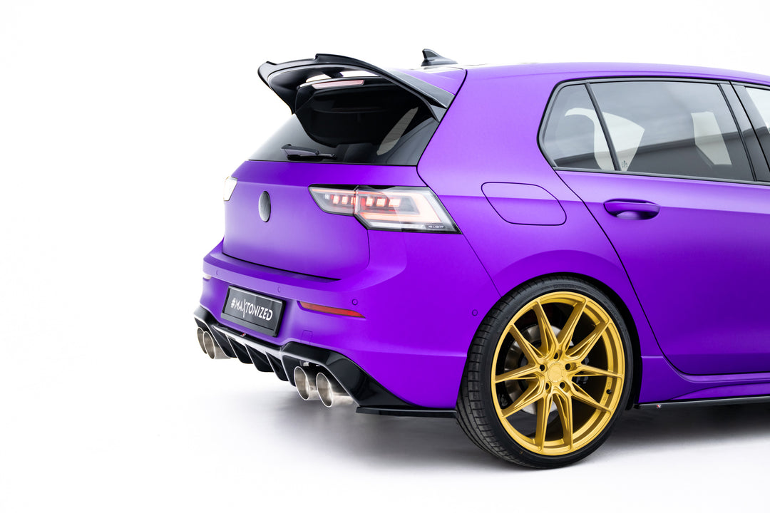 REAR SIDE SPLITTERS V.3 FOR VOLKSWAGEN GOLF R MK8 (SET FOR MAXTON VALANCE V1)
