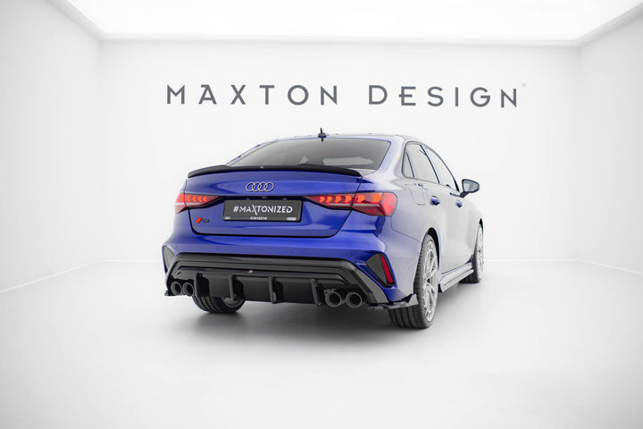 Rear Side Splitters V.4 Audi S3 Sedan 8Y Facelift (set for Maxton valance)