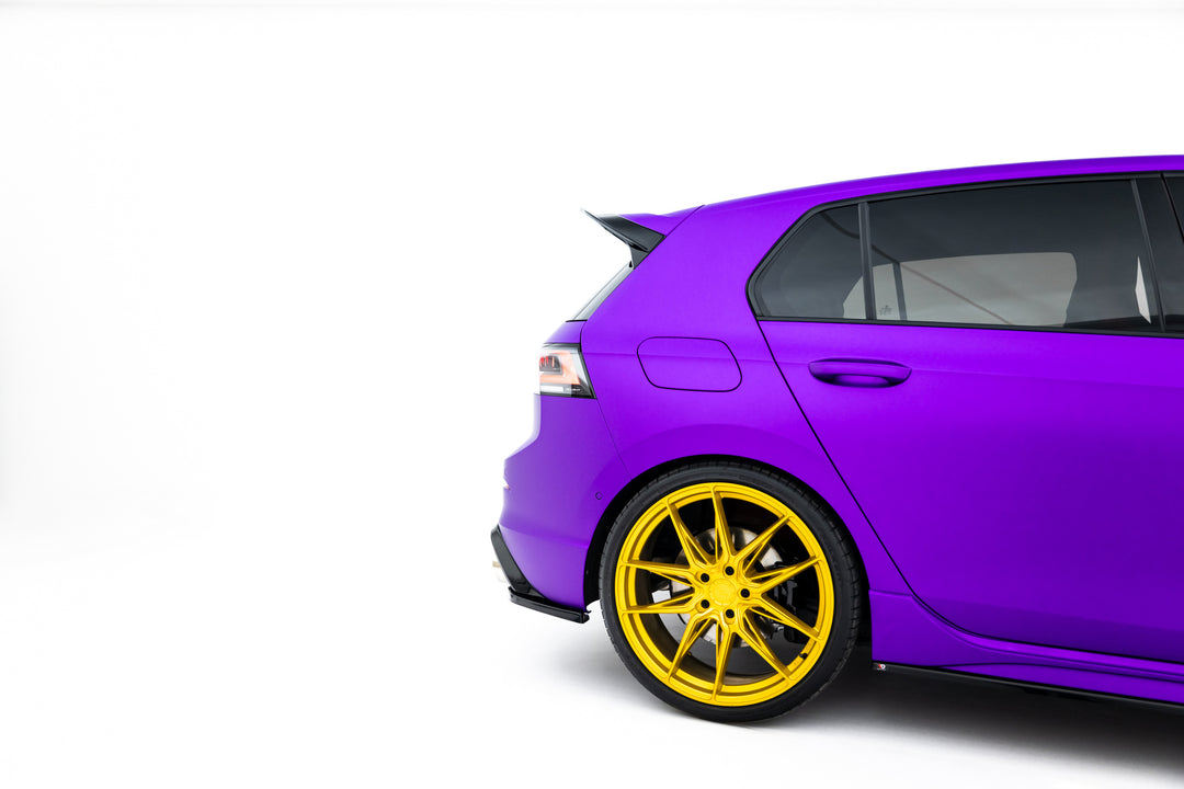 REAR SIDE SPLITTERS V.4 FOR VOLKSWAGEN GOLF R MK8 (SET FOR MAXTON VALANCE V.2)