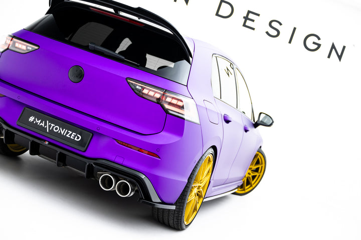 REAR SIDE SPLITTERS V.4 FOR VOLKSWAGEN GOLF R MK8 (SET FOR MAXTON VALANCE V.2)