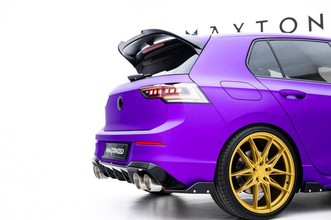 Rear Side Splitters V.5 + Flaps Volkswagen Golf R Hatchback Mk8 Facelift (SET FOR MAXTON VALANCE)
