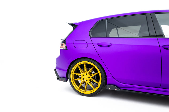 Rear Side Splitters V.6 + Flaps Volkswagen Golf R Hatchback Mk8 Facelift (SET FOR MAXTON VALANCE)