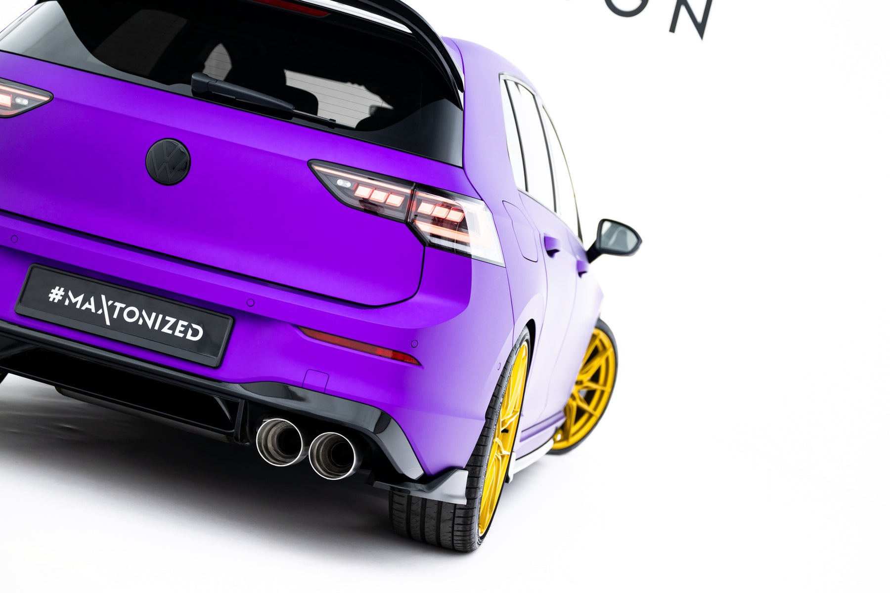 Golf R Mk8 Rear Rear Side Splitters V.7 Volkswagen Golf R Hatchback Mk8 / Mk8 Facelift ...