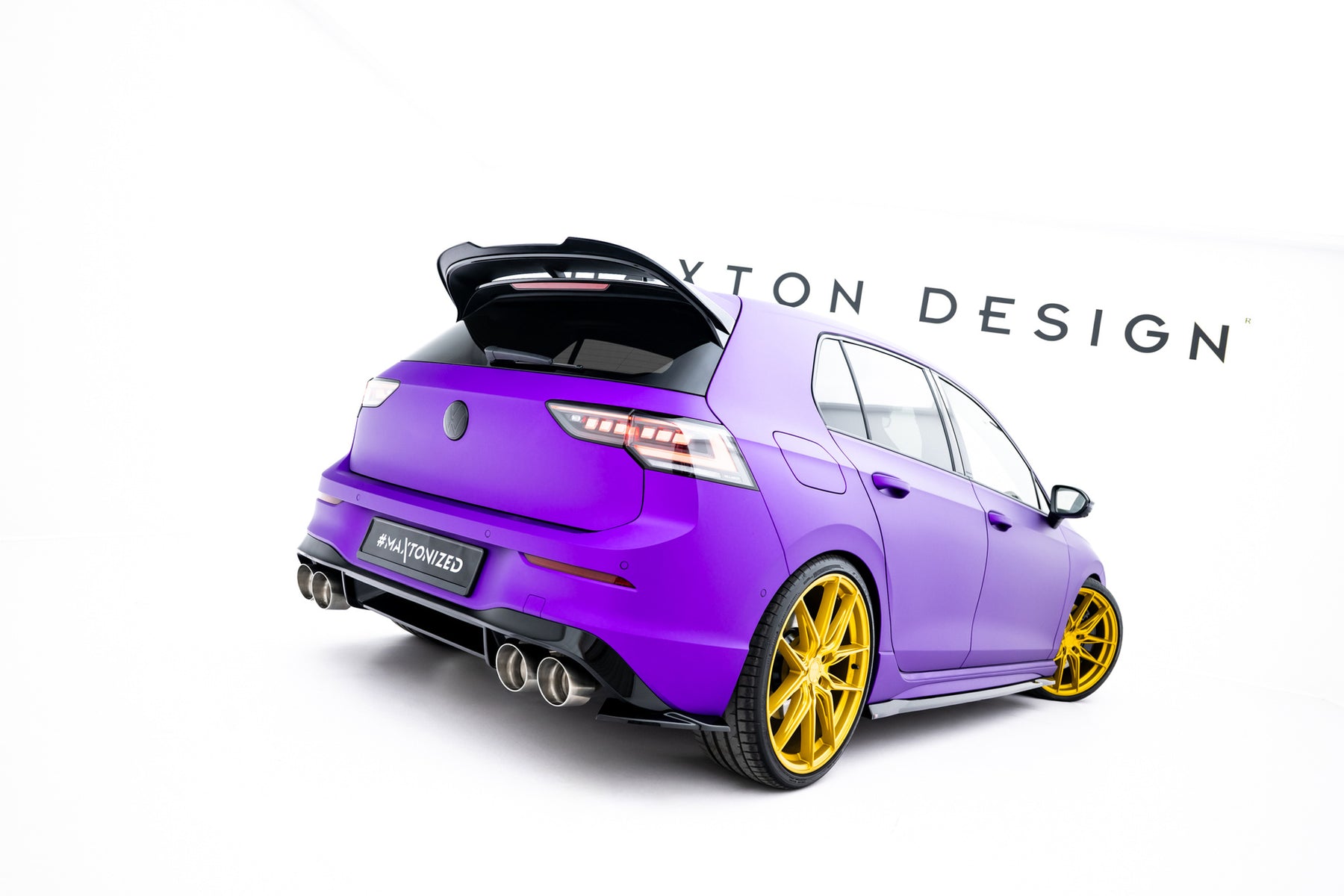 Golf R Mk8 Rear Rear Side Splitters V.8 Volkswagen Golf R Hatchback Mk8 / Mk8 Facelift ...