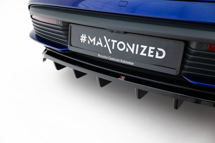 Rear Splitter (with vertical bars) Porsche Taycan Turbo S Mk1