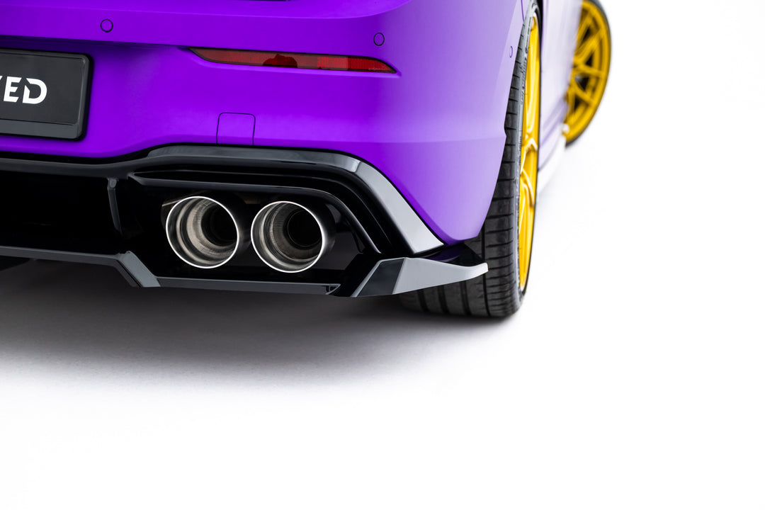 Rear Splitter (with vertical bars) V.2 Volkswagen Golf R Hatchback Mk8 / Mk8 Facelift