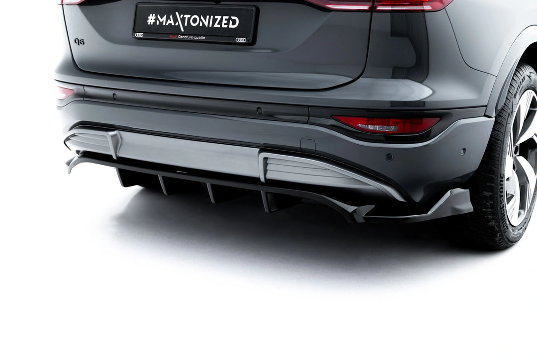 Rear Splitter (with vertical bars) suitable for Audi Q6 e-tron S-Line / SQ6 e-tron SUV / Sportback Mk1