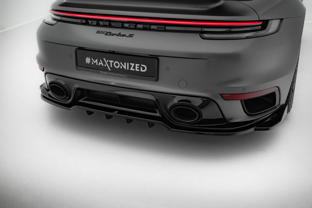 Rear Splitter (with vertical bars) suitable for Porsche 911 Turbo S Sport Package 992