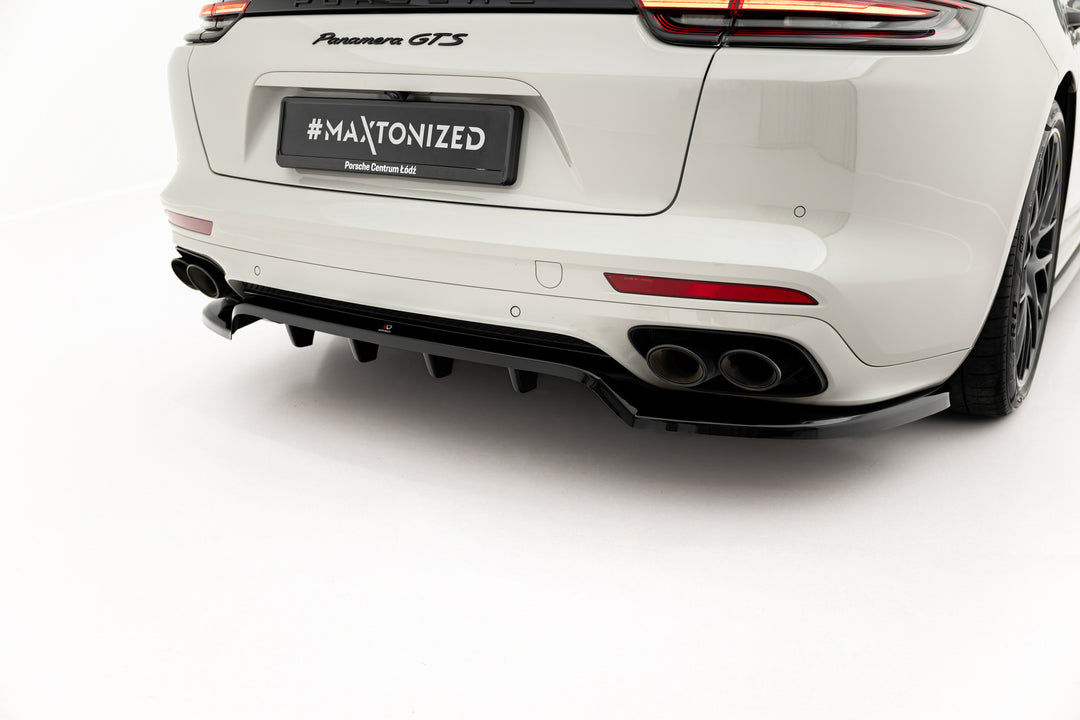 CENTRAL REAR SPLITTER (WITH VERTICAL BARS) PORSCHE PANAMERA E-HYBRID 971 FACELIFT