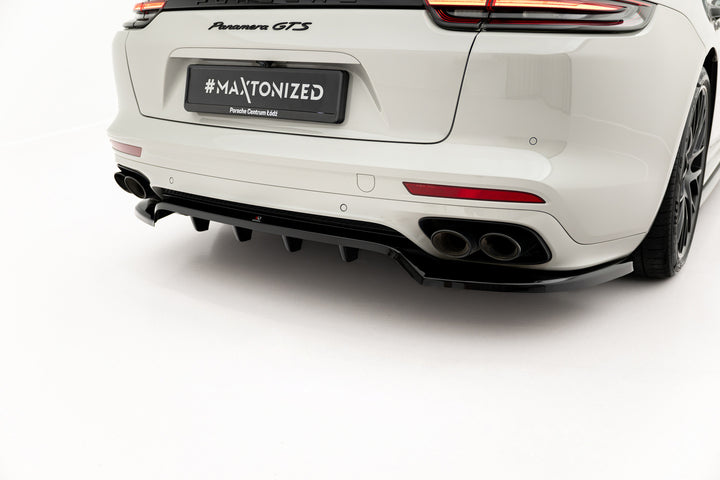 CENTRAL REAR SPLITTER (WITH VERTICAL BARS) PORSCHE PANAMERA E-HYBRID 971 FACELIFT