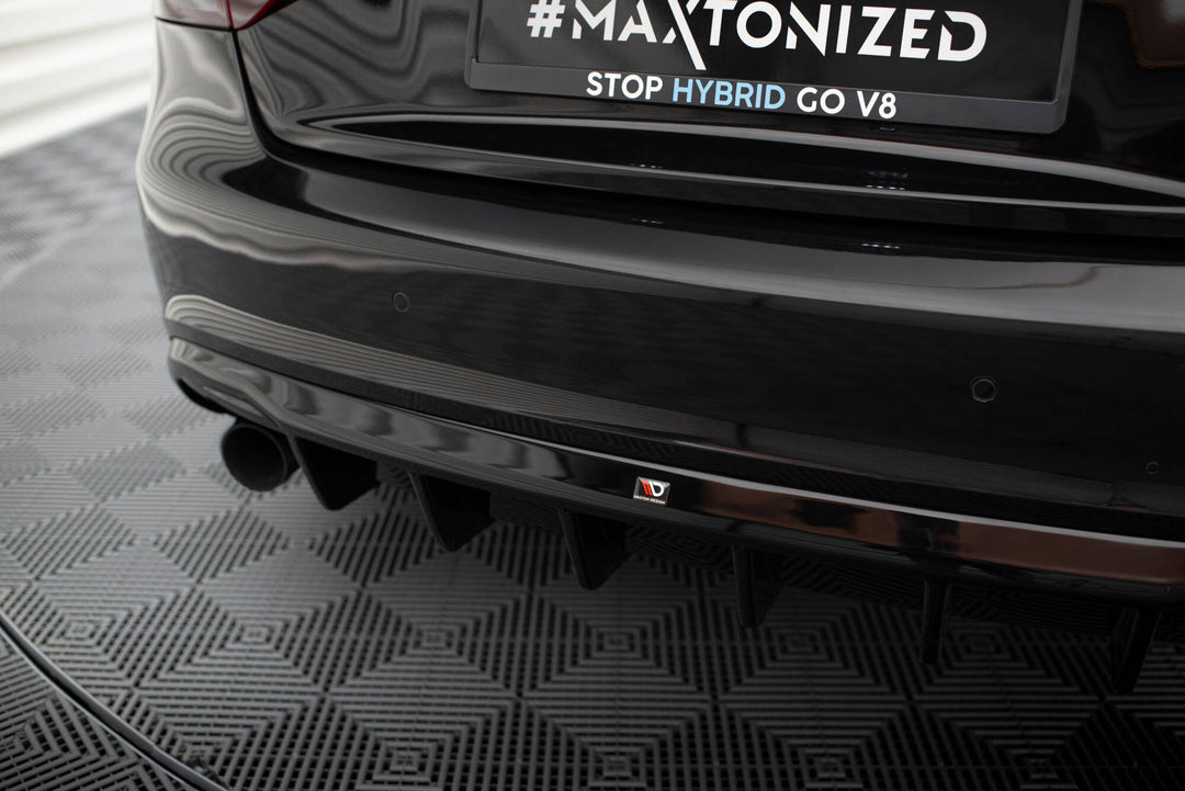 Rear Valance suitable for Audi A5 Coupe / Cabrio S-Line 8T (Version with single exhausts on both sides)