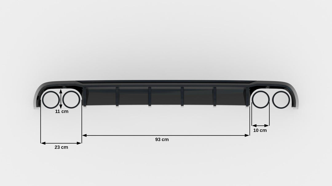 Rear Valance suitable for Audi A6 Sedan / Avant C7 (Version with dual exhausts on both sides)