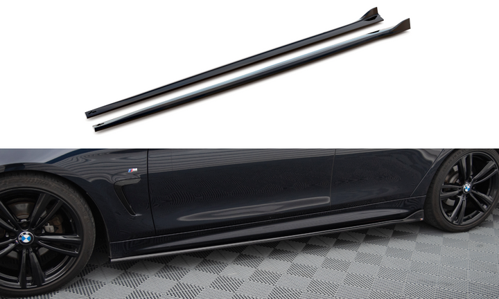 SIDE SKIRTS DIFFUSERS V.3 BMW 4 COUPE / GRAN COUPE / CABRIO M-PACK F32 / F36 / F33