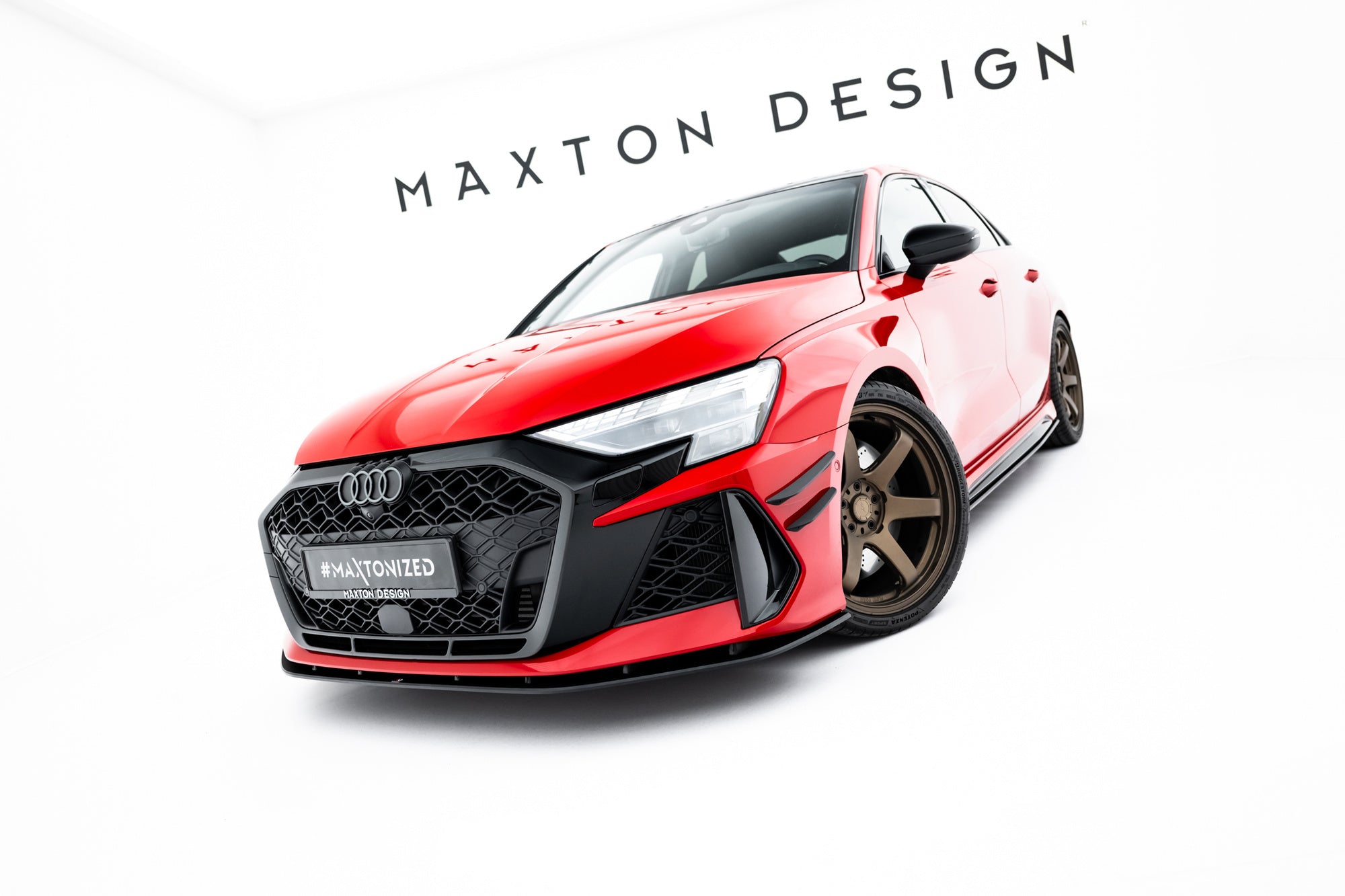 Street Pro Front Splitter Audi RS3 Sedan 8Y Facelift – Maxton