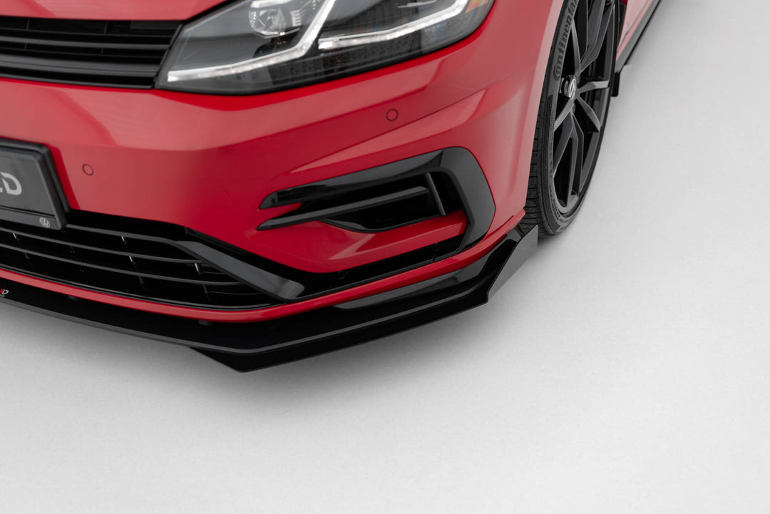 RACING DURABILITY FRONT SPLITTER + FLAPS VW GOLF 7 R FACELIFT