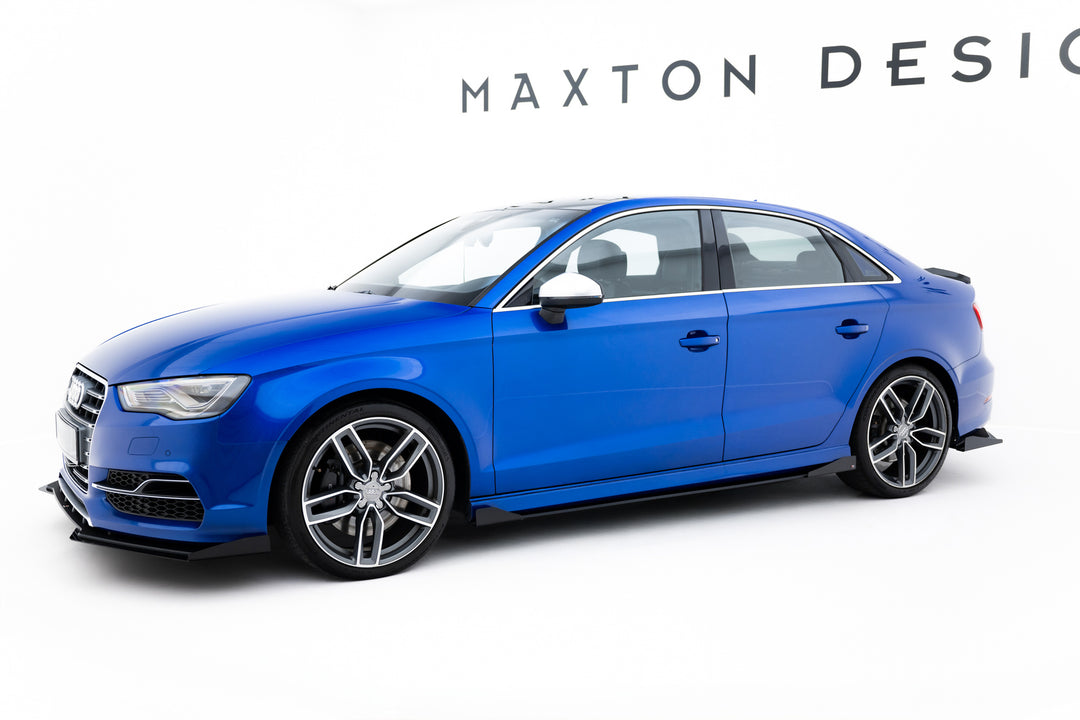 Street Pro Side Skirts Diffusers + Flaps Audi S3 / A3 S-Line Sedan 8V