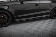 STREET PRO SIDE SKIRTS DIFFUSERS V.1 + FLAPS AUDI RS3 SEDAN 8V FACELIFT