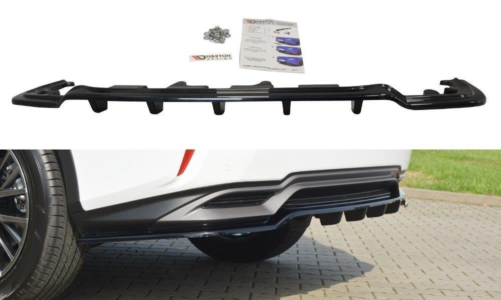 CENTRAL REAR SPLITTER LEXUS RX MK4 H (WITH VERTICAL BARS)