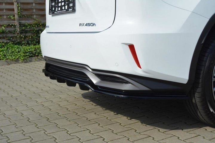 CENTRAL REAR SPLITTER LEXUS RX MK4 H (WITH VERTICAL BARS)