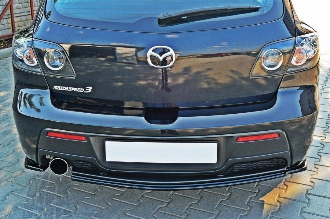 CENTRAL REAR SPLITTER MAZDA 3 MPS MK1 PREFACE (WITHOUT VERTICAL BARS)
