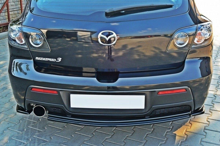 CENTRAL REAR SPLITTER MAZDA 3 MPS MK1 PREFACE (WITHOUT VERTICAL BARS)