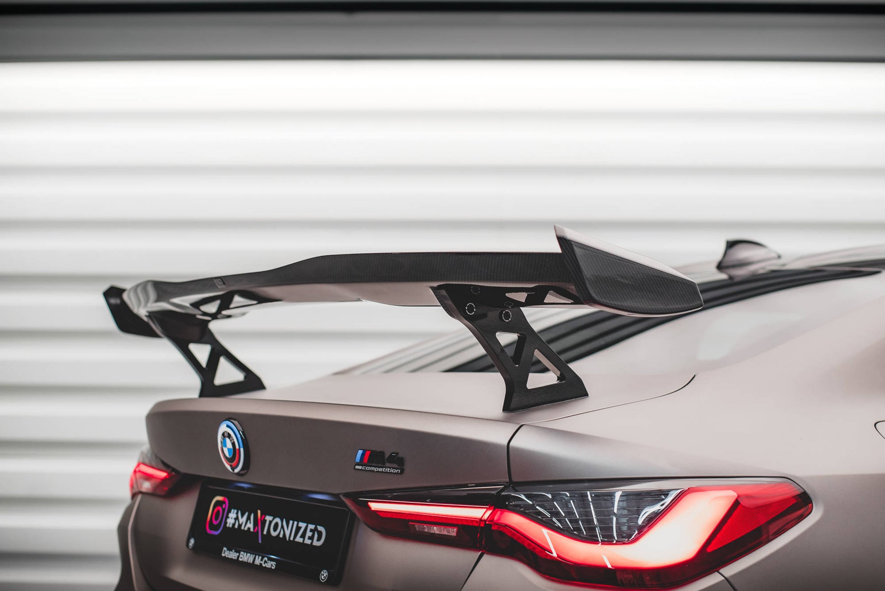 M4 Rear Wing CARBON FIBER SPOILER WING BMW M4 G82 / M440I G22 / 4 M-PACK G22 ...