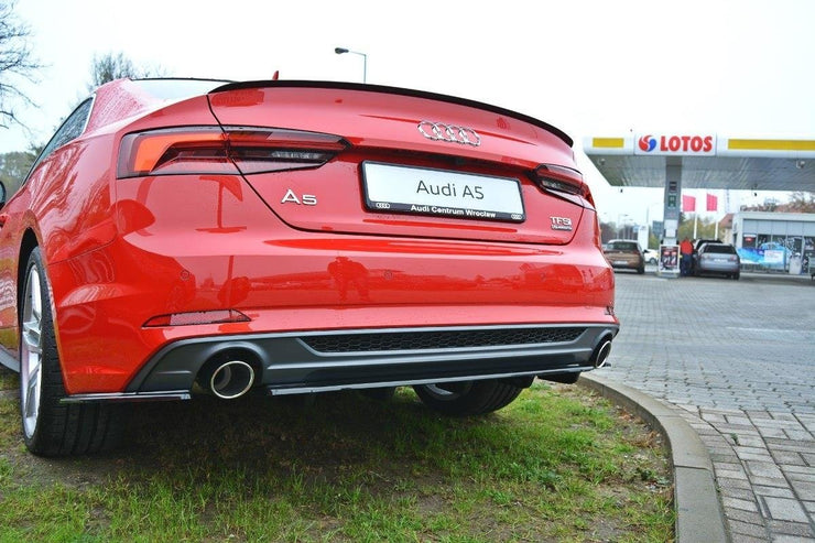 CENTRAL REAR SPLITTER AUDI A5 S-LINE F5 COUPE / SPORTBACK (WITH VERTICAL BARS)