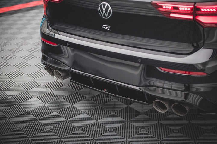 CENTRAL REAR SPLITTER FOR VOLKSWAGEN GOLF R MK8