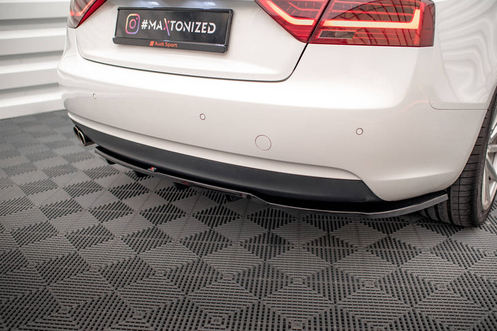 CENTRAL REAR SPLITTER (WITH VERTICAL BARS) AUDI A5 COUPE 8T FACELIFT