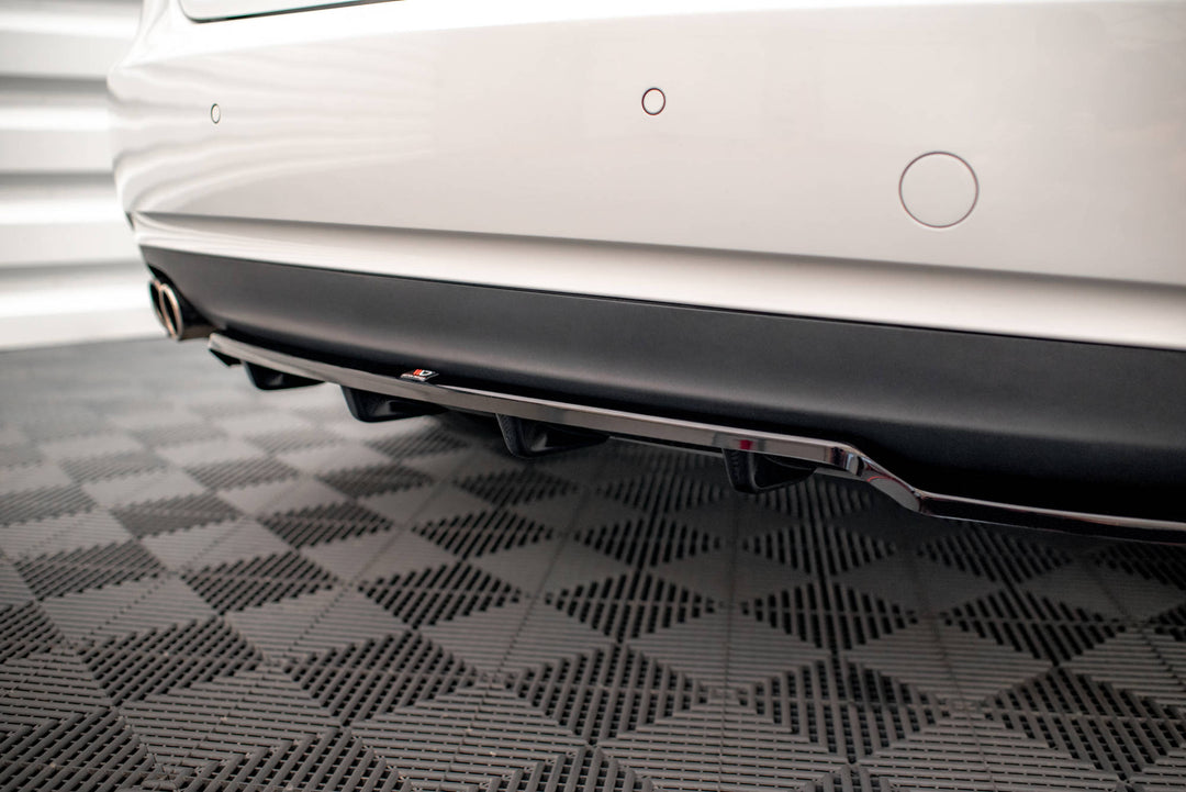 CENTRAL REAR SPLITTER (WITH VERTICAL BARS) AUDI A5 COUPE 8T FACELIFT