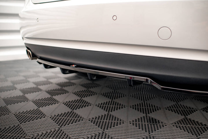 CENTRAL REAR SPLITTER (WITH VERTICAL BARS) AUDI A5 COUPE 8T FACELIFT
