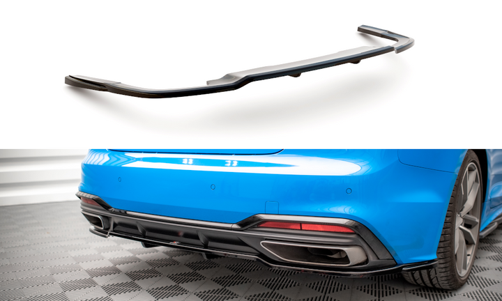 CENTRAL REAR SPLITTER (WITH VERTICAL BARS) AUDI A5 S-LINE F5 FACELIFT