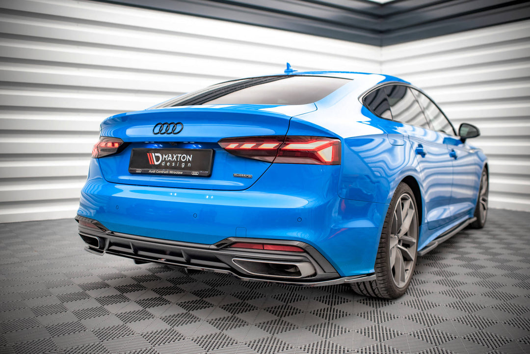CENTRAL REAR SPLITTER (WITH VERTICAL BARS) AUDI A5 S-LINE F5 FACELIFT