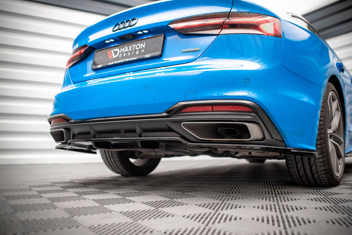 CENTRAL REAR SPLITTER (WITH VERTICAL BARS) AUDI A5 S-LINE F5 FACELIFT