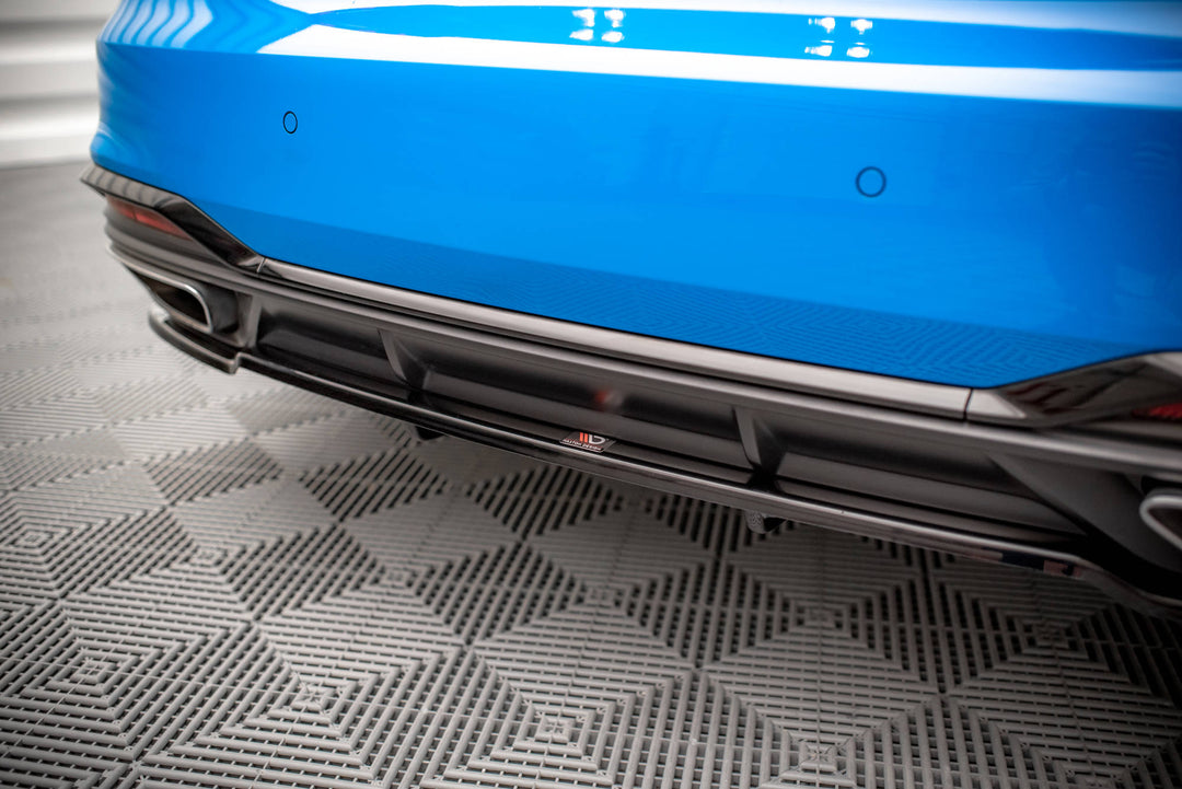 CENTRAL REAR SPLITTER (WITH VERTICAL BARS) AUDI A5 S-LINE F5 FACELIFT