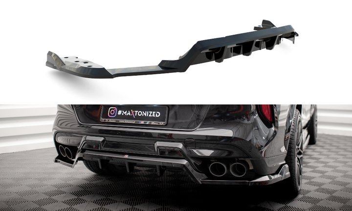 CENTRAL REAR SPLITTER (WITH VERTICAL BARS) BMW X6 M F96 / F96 Facelift