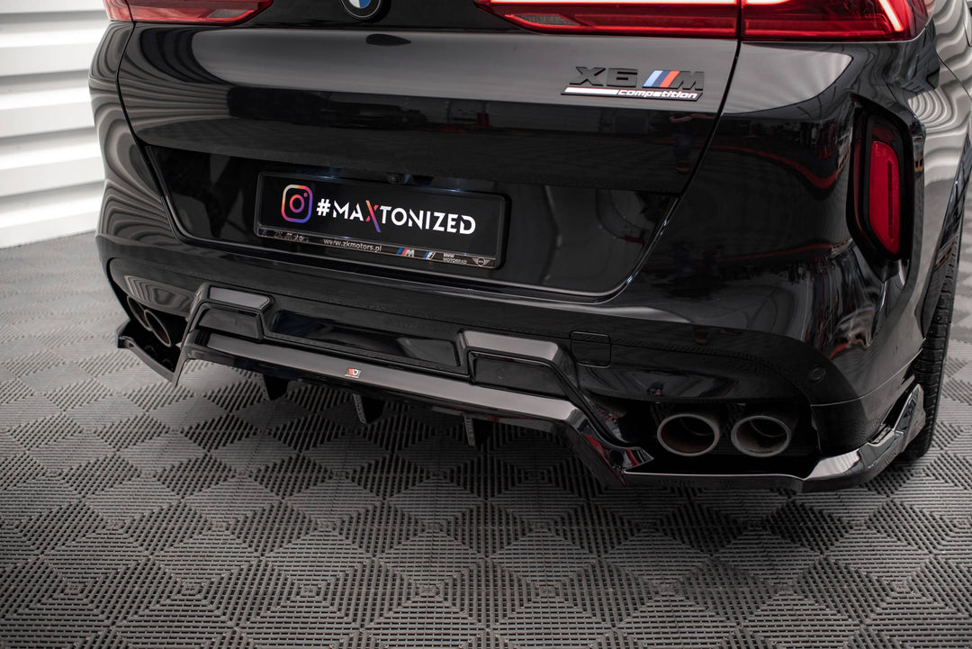 CENTRAL REAR SPLITTER (WITH VERTICAL BARS) BMW X6 M F96 / F96 Facelift