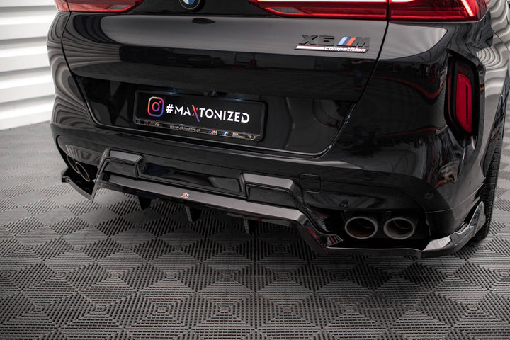 CENTRAL REAR SPLITTER (WITH VERTICAL BARS) BMW X6 M F96 / F96 Facelift