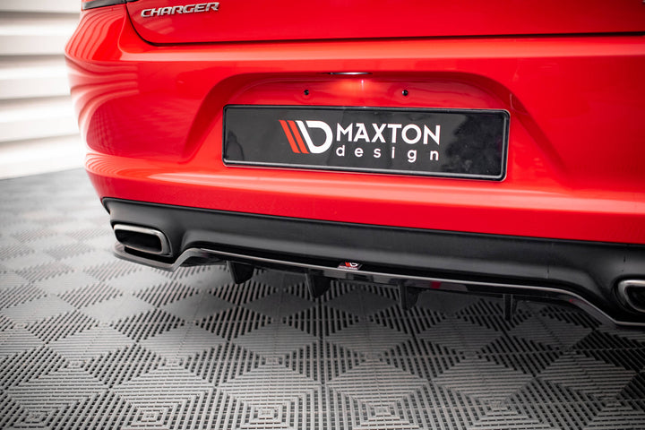 CENTRAL REAR SPLITTER (WITH VERTICAL BARS) DODGE CHARGER RT MK7 FACELIFT