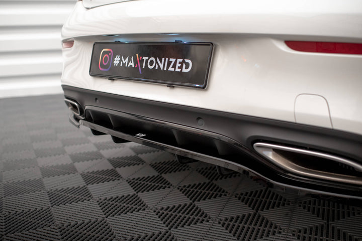 CENTRAL REAR SPLITTER (WITH VERTICAL BARS) MERCEDES-BENZ C COUPE AMG-LINE C205 FACELIFT