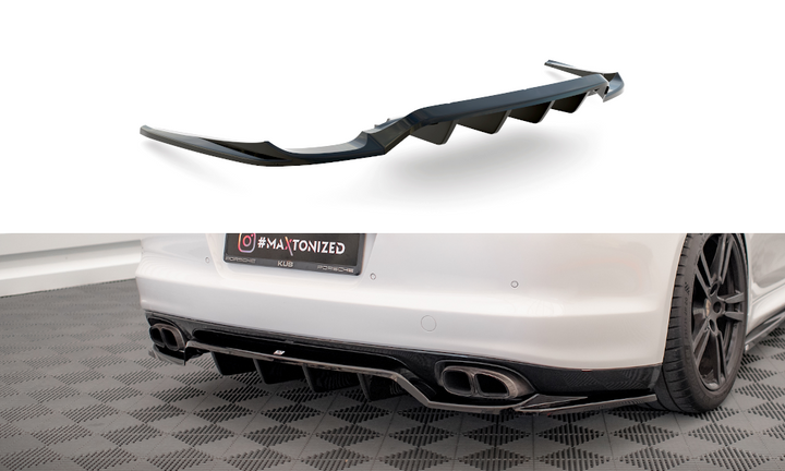 CENTRAL REAR SPLITTER (WITH VERTICAL BARS) PORSCHE PANAMERA TURBO 970