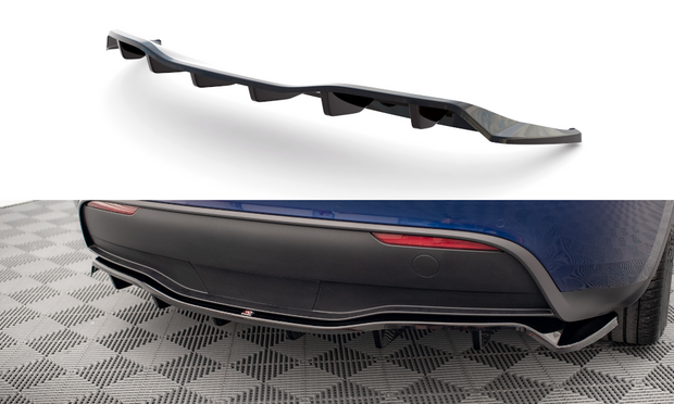 CENTRAL REAR SPLITTER (WITH VERTICAL BARS) TESLA MODEL Y