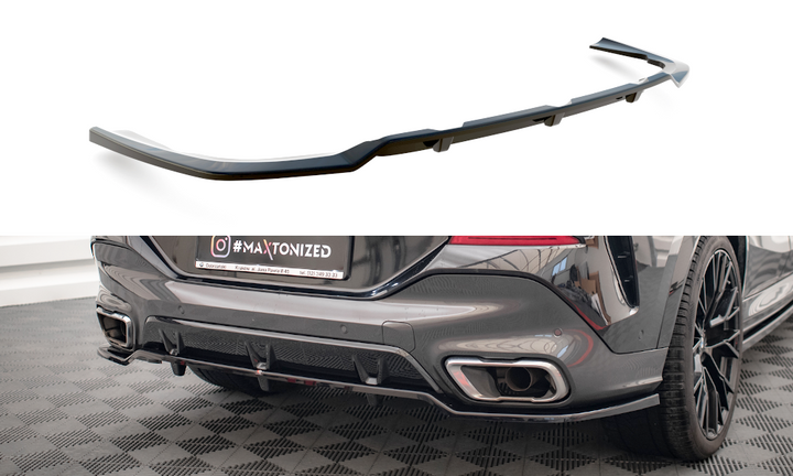 CENTRAL REAR SPLITTER (WITH VERTICAL BARS) V.2 BMW X6 M-PACK G06