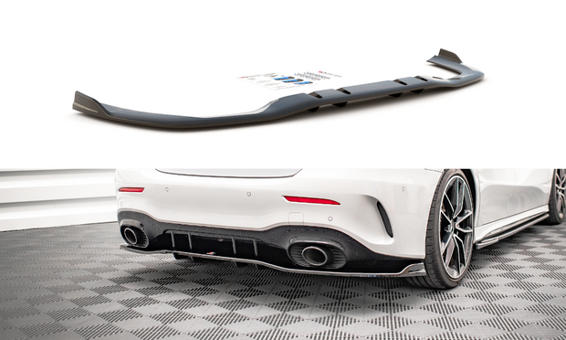 CENTRAL REAR SPLITTER (WITH VERTICAL BARS) V.2 MERCEDES A 35 AMG SEDAN V177