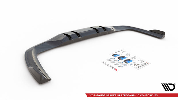 CENTRAL REAR SPLITTER (WITH VERTICAL BARS) V.2 MERCEDES A 35 AMG SEDAN V177